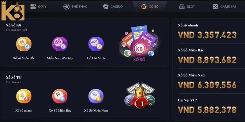 Tân thủ có thể trải nghiệm cá cược thử với tỷ lệ rủi ro cực thấp tại K8BET